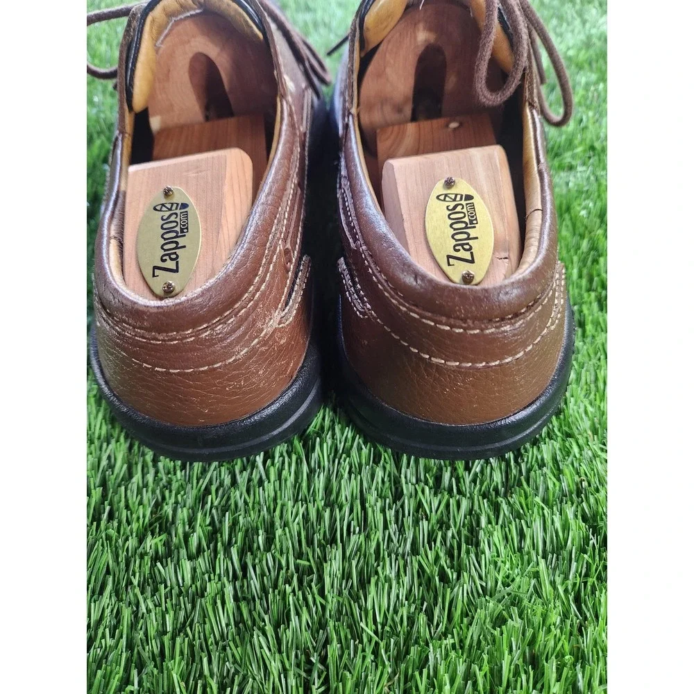 Dr. Comfort Patrick Shoes Mens Size 11 M Brown Black Leather Boat Lace Up Casual